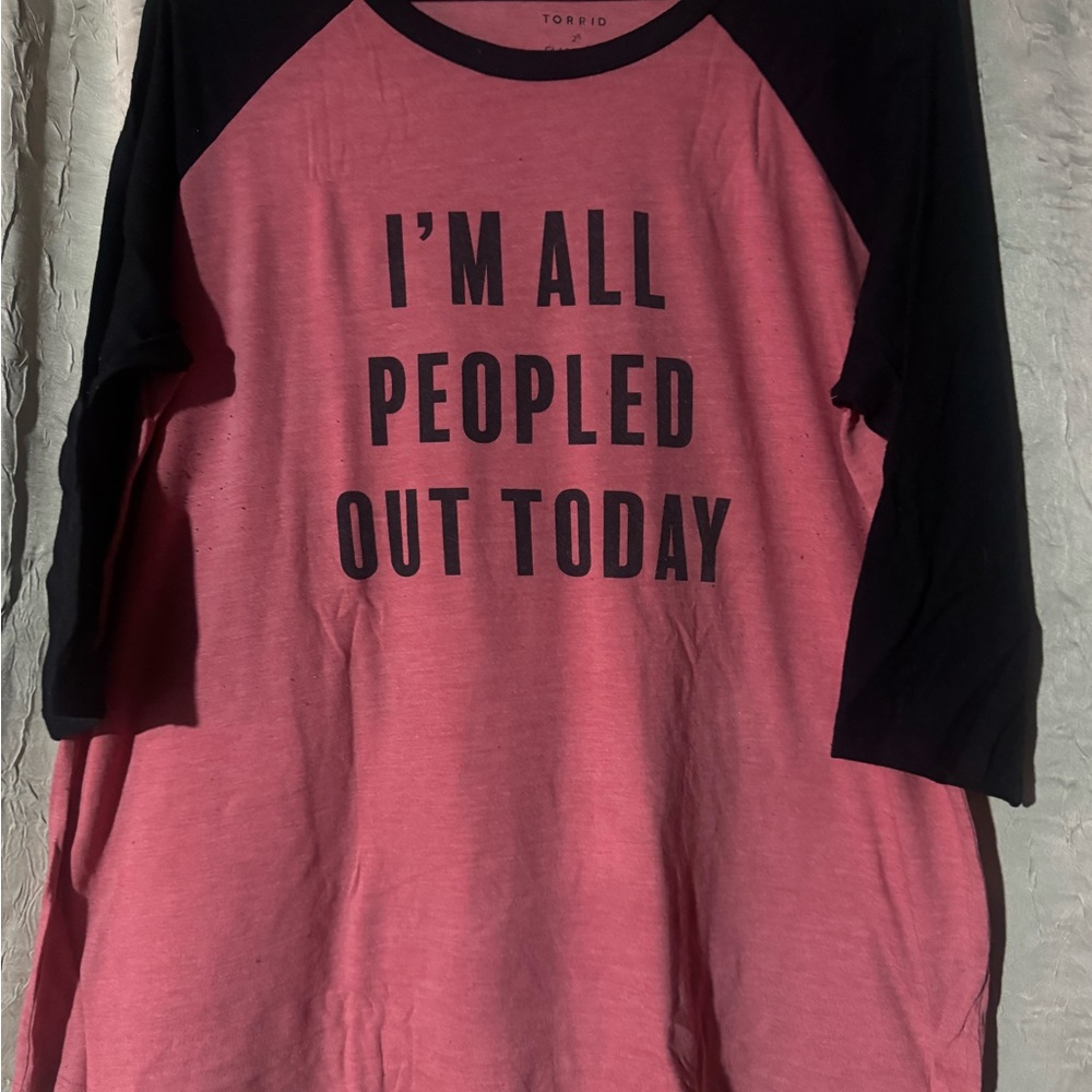 Torrid Pink and Black Classic Fit Tee